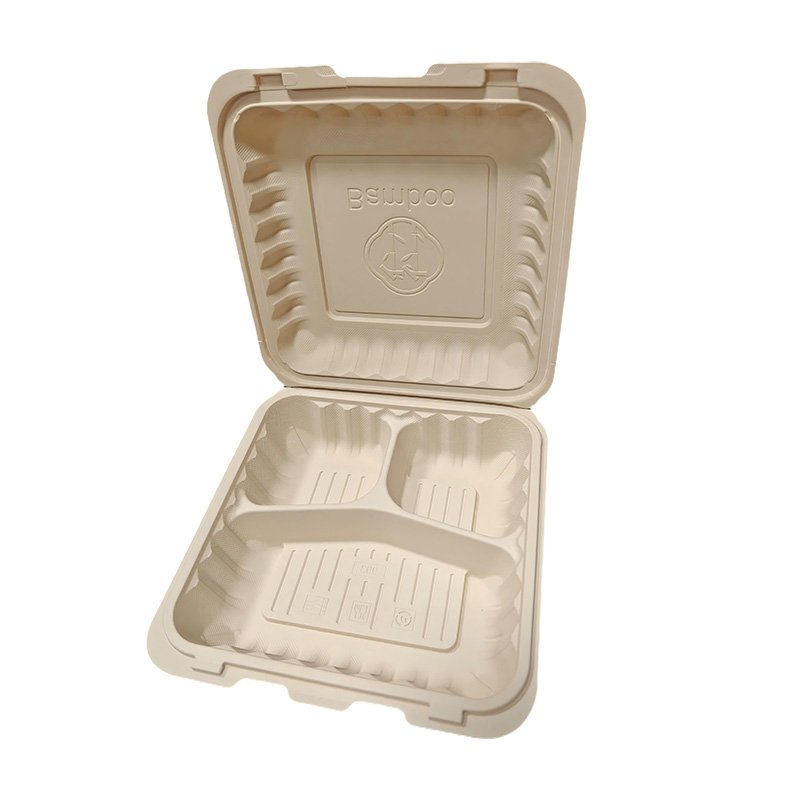 Bamboo Hamburger Box 3-com 463*228*76.2mm