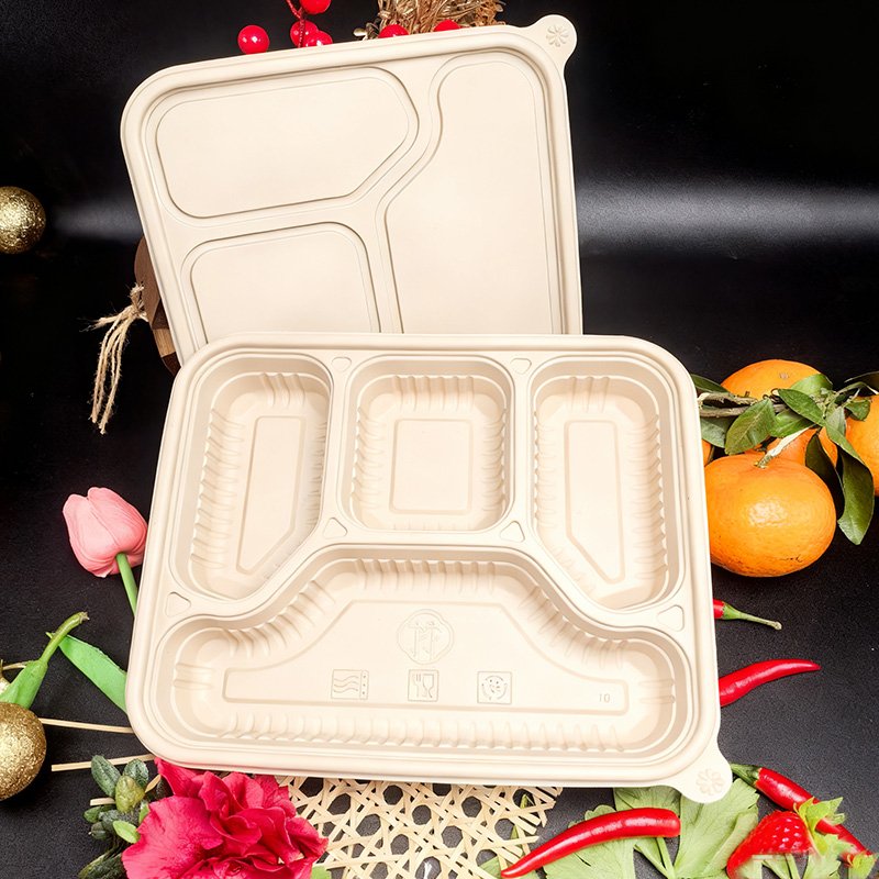 Bamboo Disposable Tray 4-com 220*190*45--1000ml