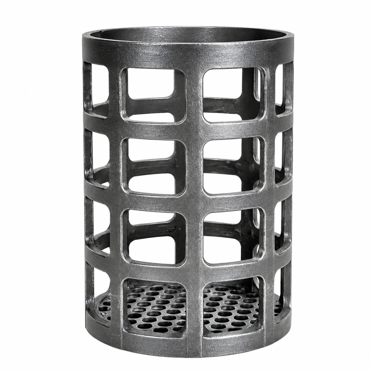 Cast heat treatment basket