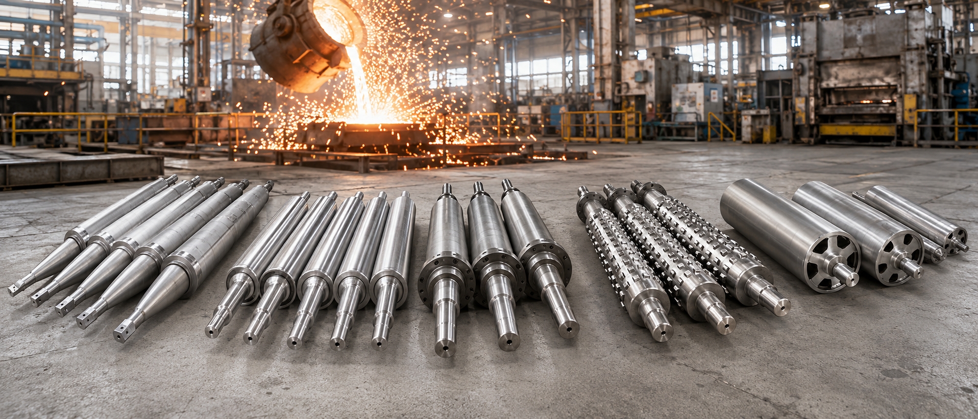 Furnace rolls for continuous heat treatment lines