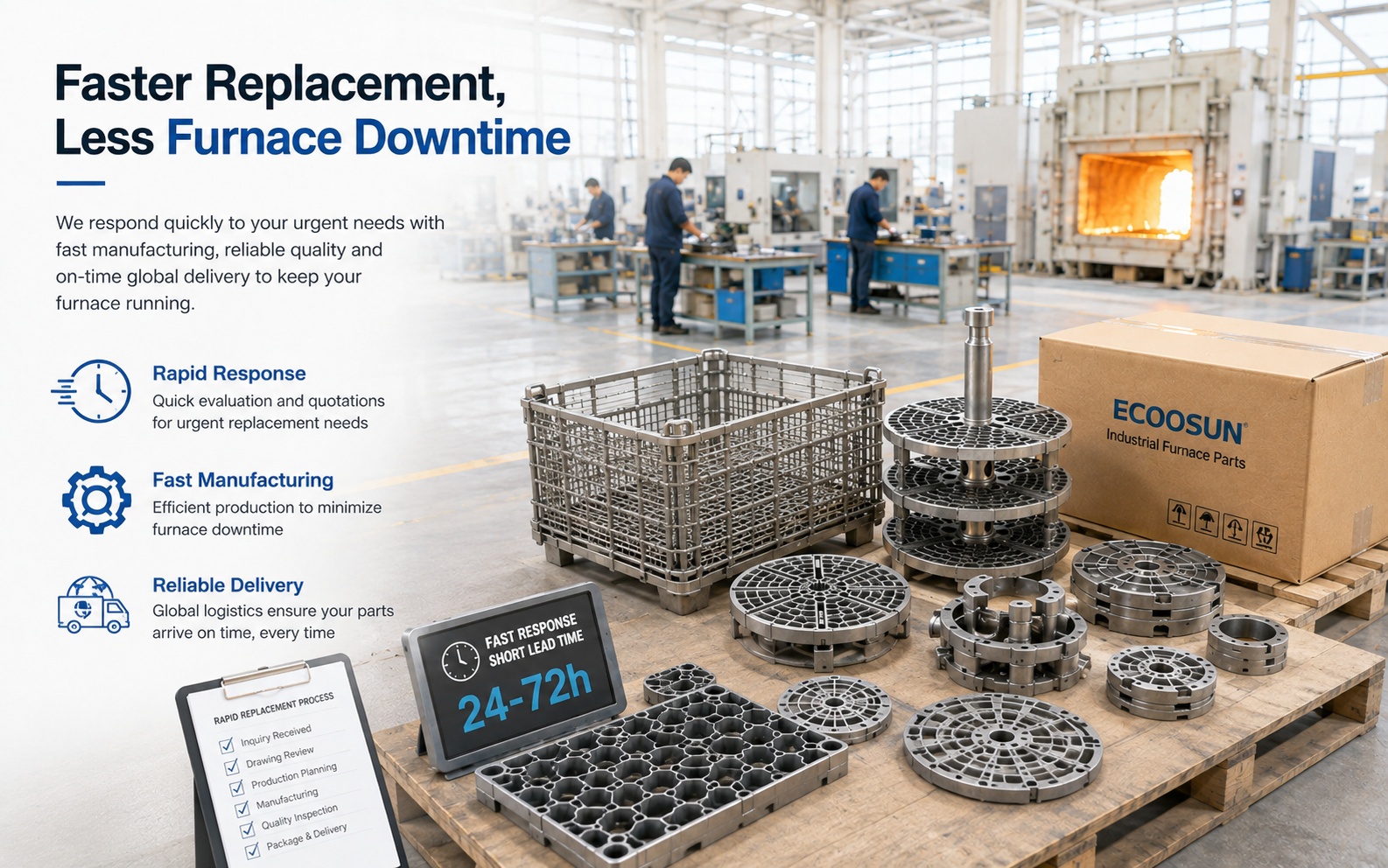 Heat-resistant furnace fixtures and tooling