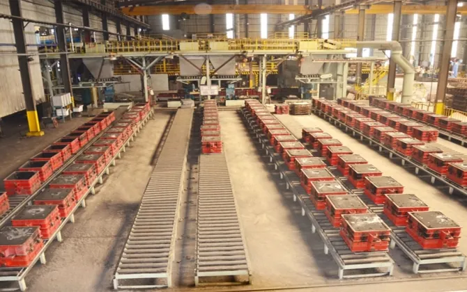 Sand casting production line used for industrial castings