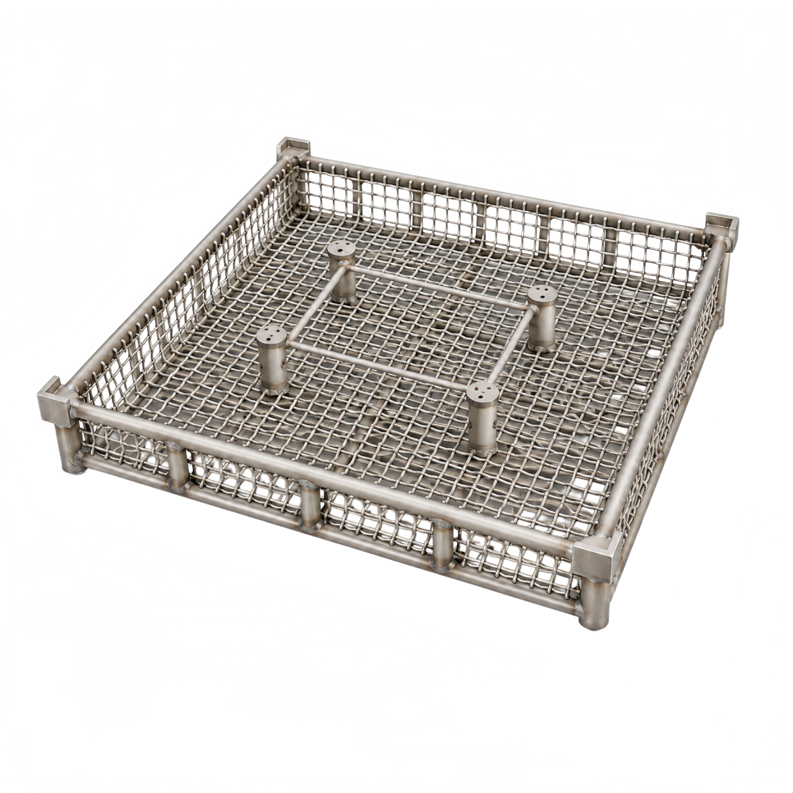 Custom heat treatment basket for carburizing furnace workpiece loading